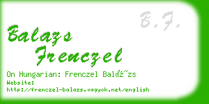 balazs frenczel business card